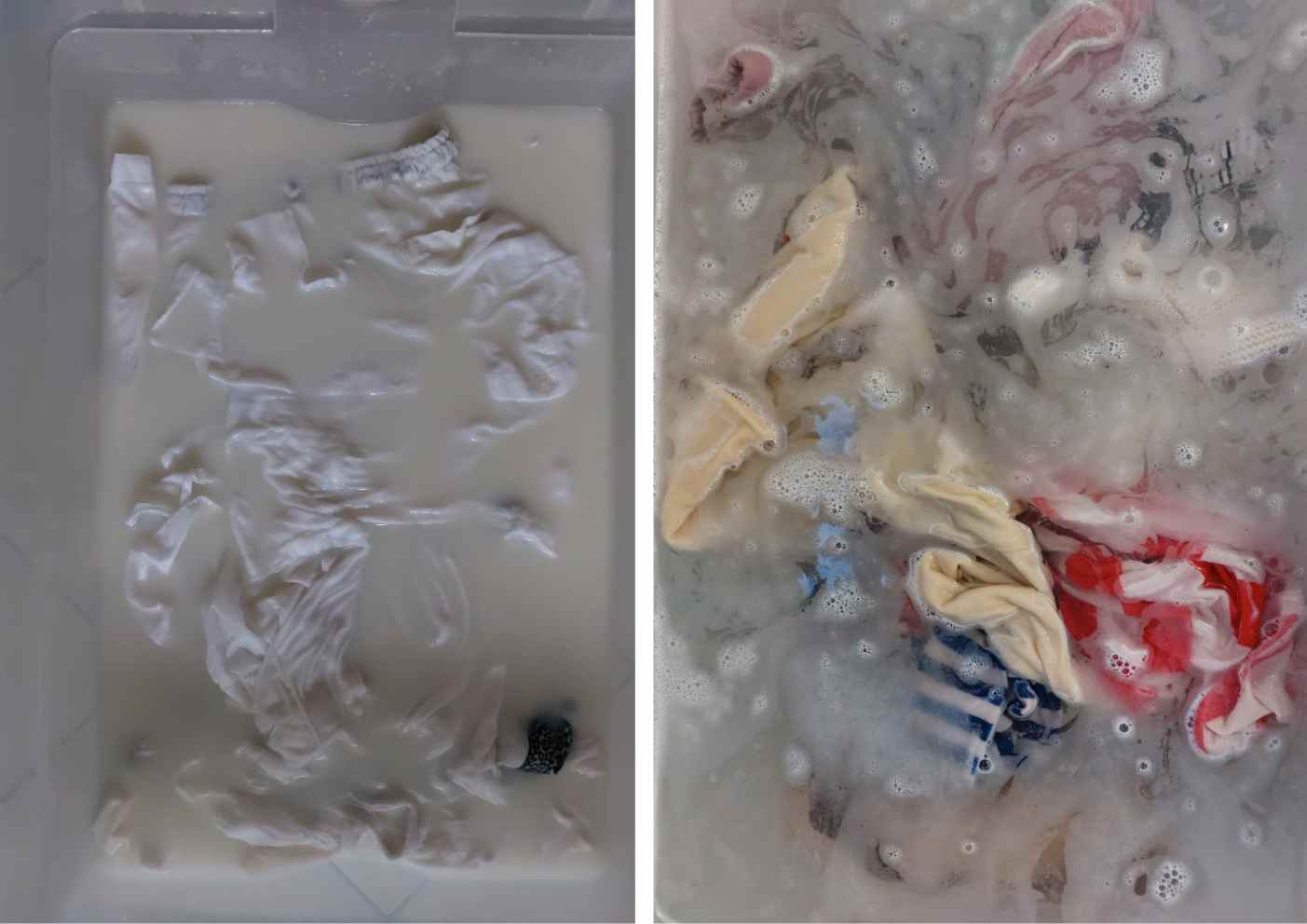Kleider natürlich färben - 1. Waschsoda & Sodamilchbad einlegen